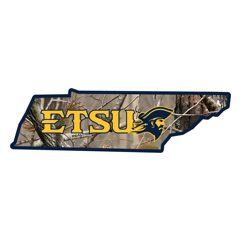 East Tennessee State University Realtree Camouflage Vinyl Sticker/Magnet - Officially Licensed