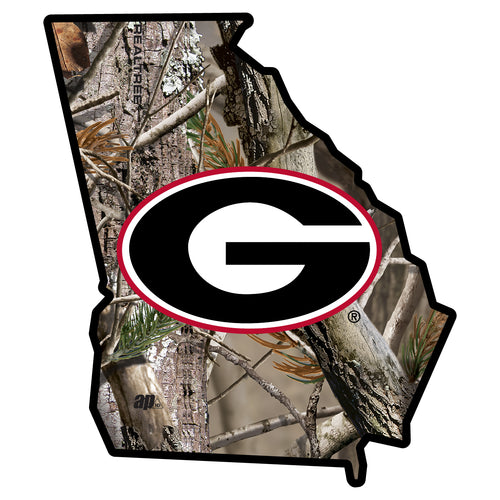 Georgia Bulldogs Realtree Camouflage Vinyl Sticker/Magnet - Officially Licensed