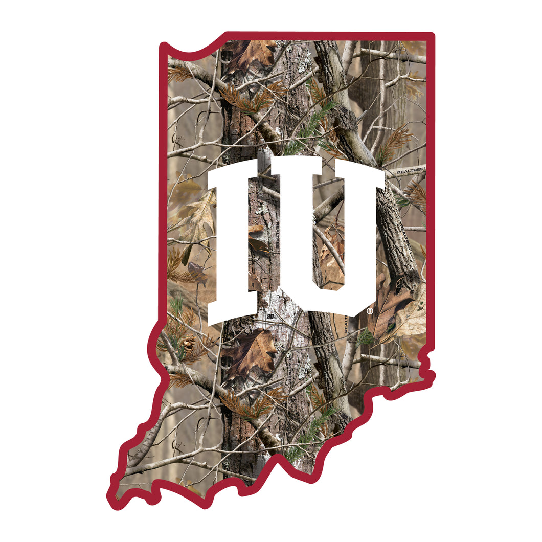 Indiana Hoosiers Realtree Camouflage Vinyl Sticker/Magnet - Officially Licensed