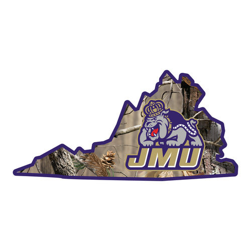 James Madison Dukes Realtree Camouflage Vinyl Sticker/Magnet - Officially Licensed