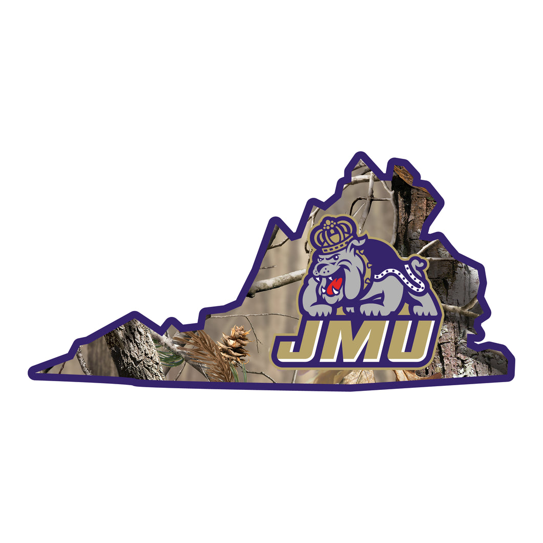 James Madison Dukes Realtree Camouflage Vinyl Sticker/Magnet - Officially Licensed