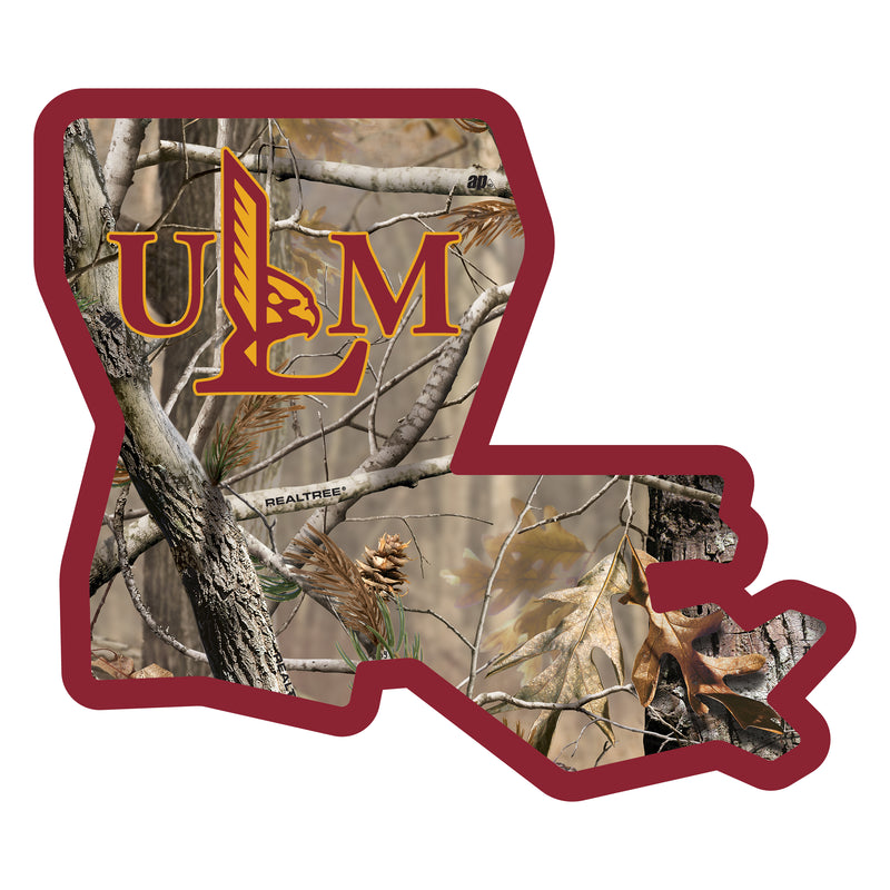 University of Louisiana Monroe Realtree Camouflage Vinyl Sticker/Magnet - Officially Licensed