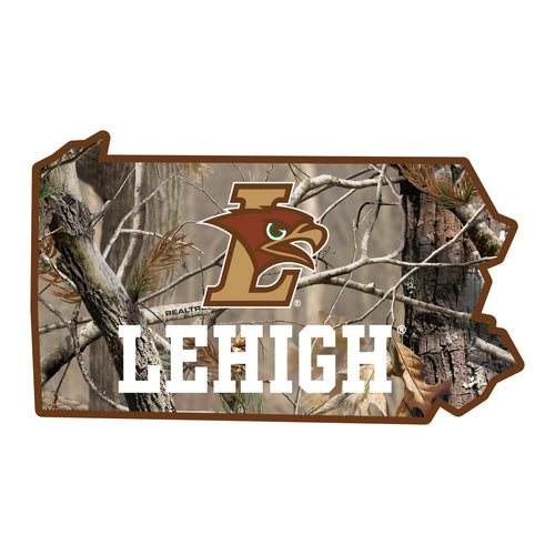 Lehigh University Mountain Hawks Realtree Camouflage Vinyl Sticker/Magnet - Officially Licensed