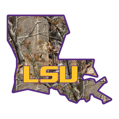 LSU Tigers Realtree Camouflage Vinyl Sticker/Magnet - Officially Licensed