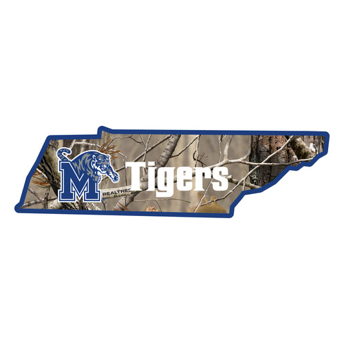 Memphis Tigers Realtree Camouflage Vinyl Sticker/Magnet - Officially Licensed