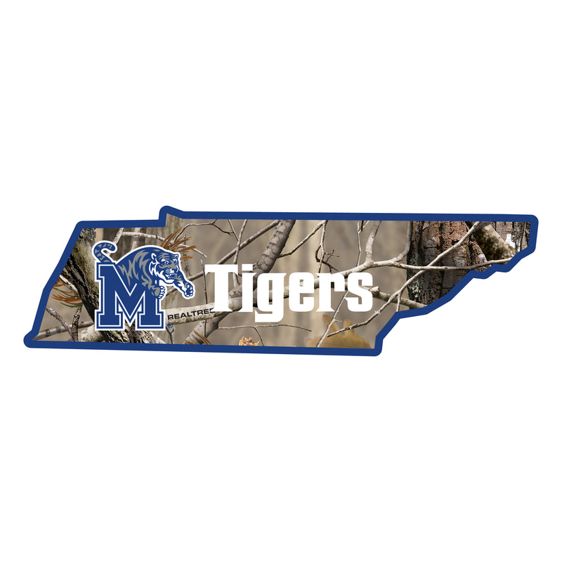Memphis Tigers Realtree Camouflage Vinyl Sticker/Magnet - Officially Licensed