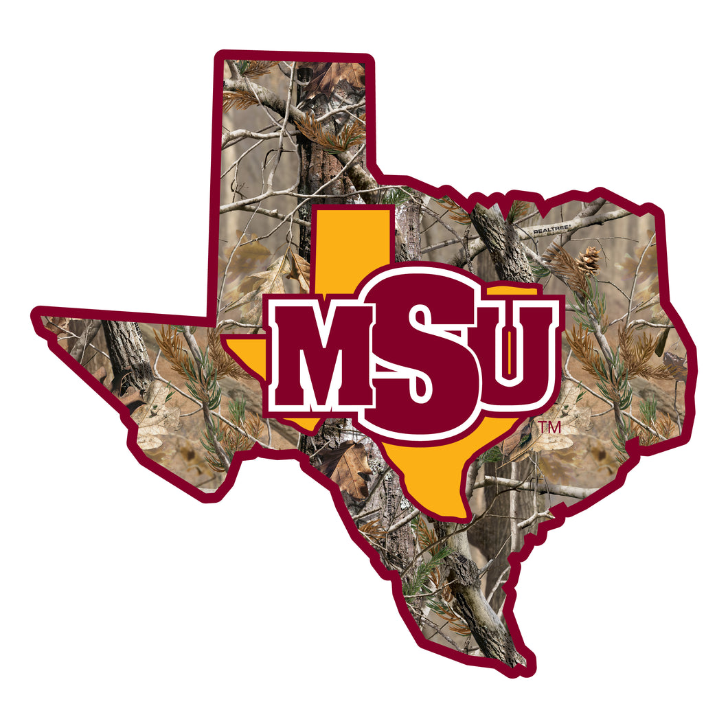 Midwestern State University Mustangs Realtree Camouflage Vinyl Sticker/Magnet - Officially Licensed