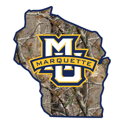 Marquette Golden Eagles Realtree Camouflage Vinyl Sticker/Magnet - Officially Licensed