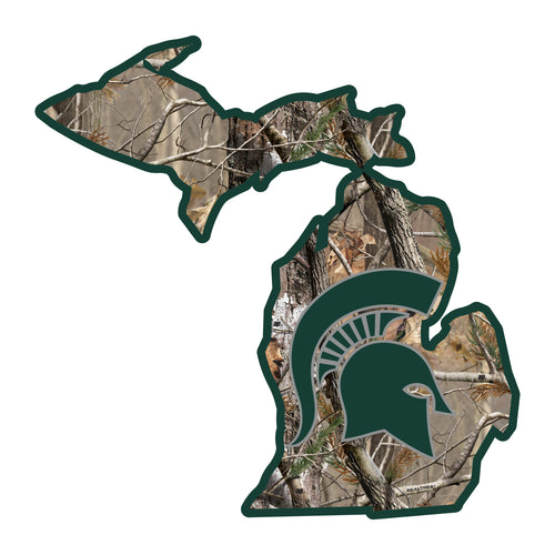 Michigan State Spartans Realtree Camouflage Vinyl Sticker/Magnet - Officially Licensed