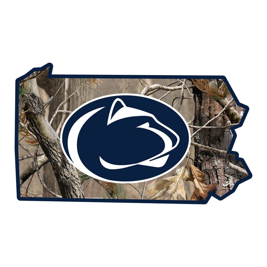 Penn State Nittany Lions Realtree Camouflage Vinyl Sticker/Magnet - Officially Licensed