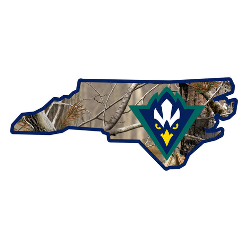North Carolina Wilmington Seahawks Realtree Camouflage Vinyl Sticker/Magnet - Officially Licensed