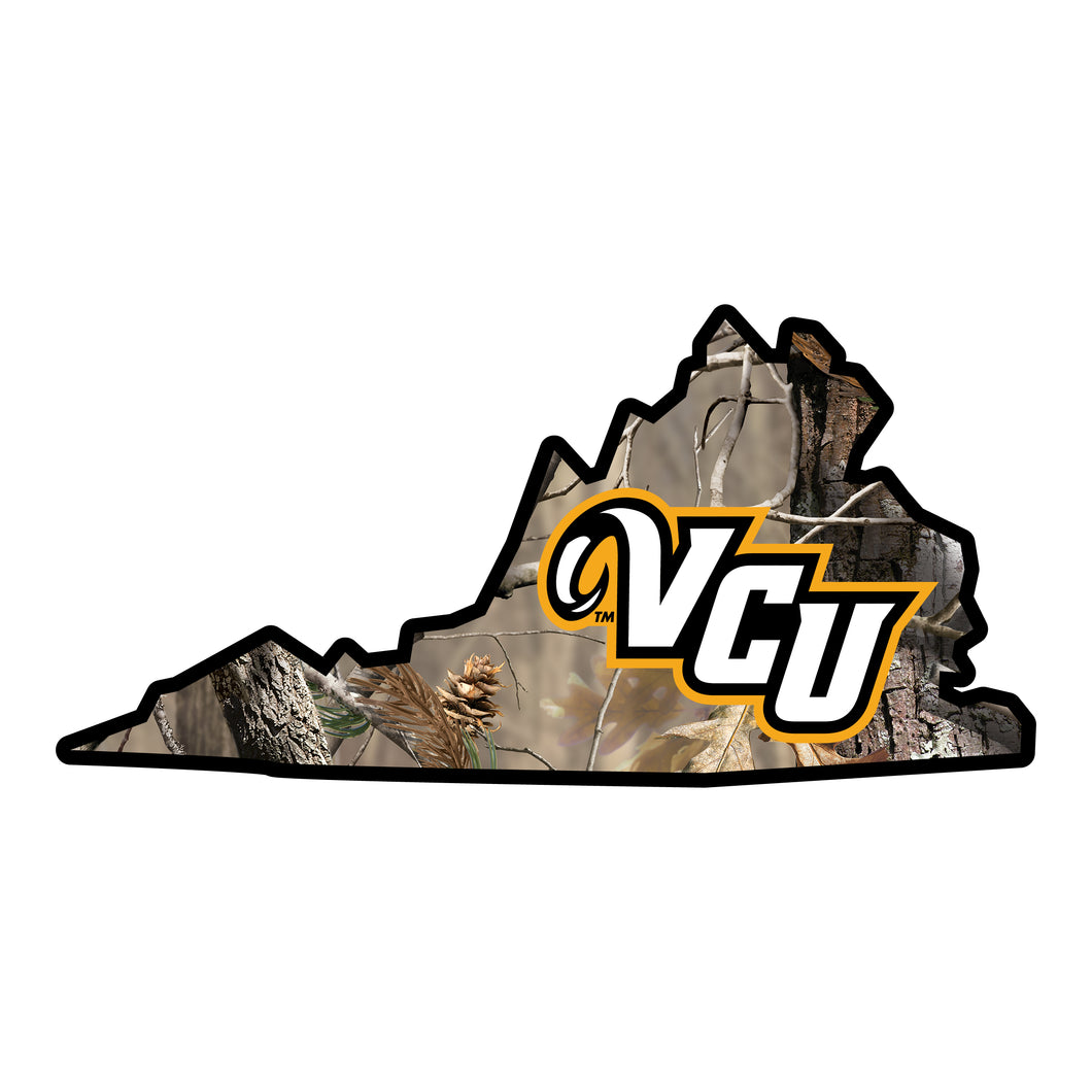 Virginia Commonwealth Realtree Camouflage Vinyl Sticker/Magnet - Officially Licensed