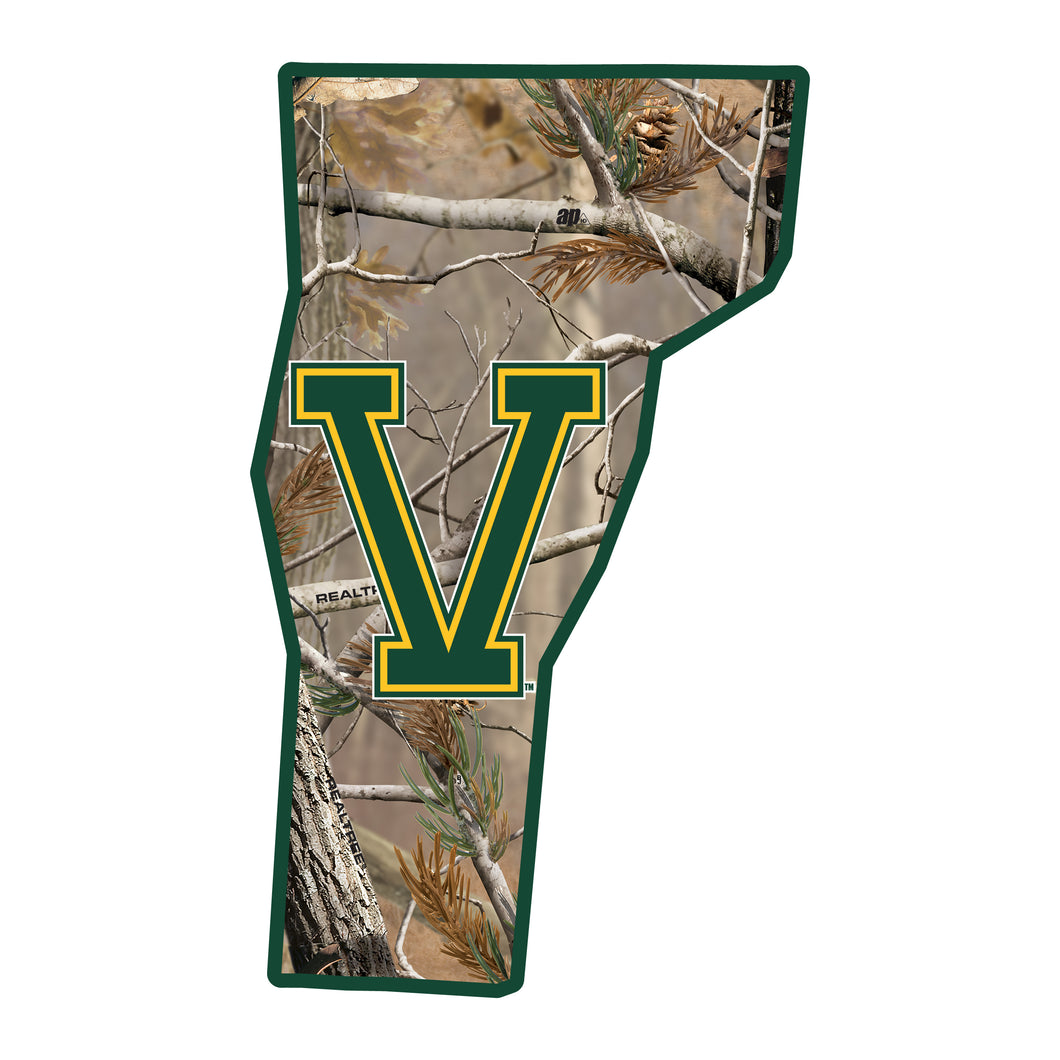 Vermont Catamounts Realtree Camouflage Vinyl Sticker/Magnet - Officially Licensed