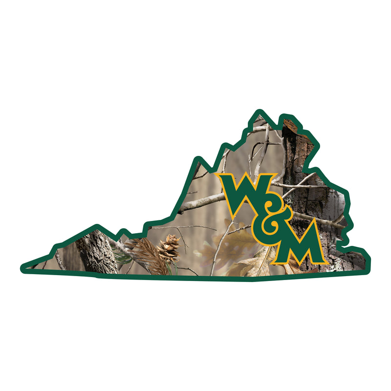 William and Mary Realtree Camouflage Vinyl Sticker/Magnet - Officially Licensed