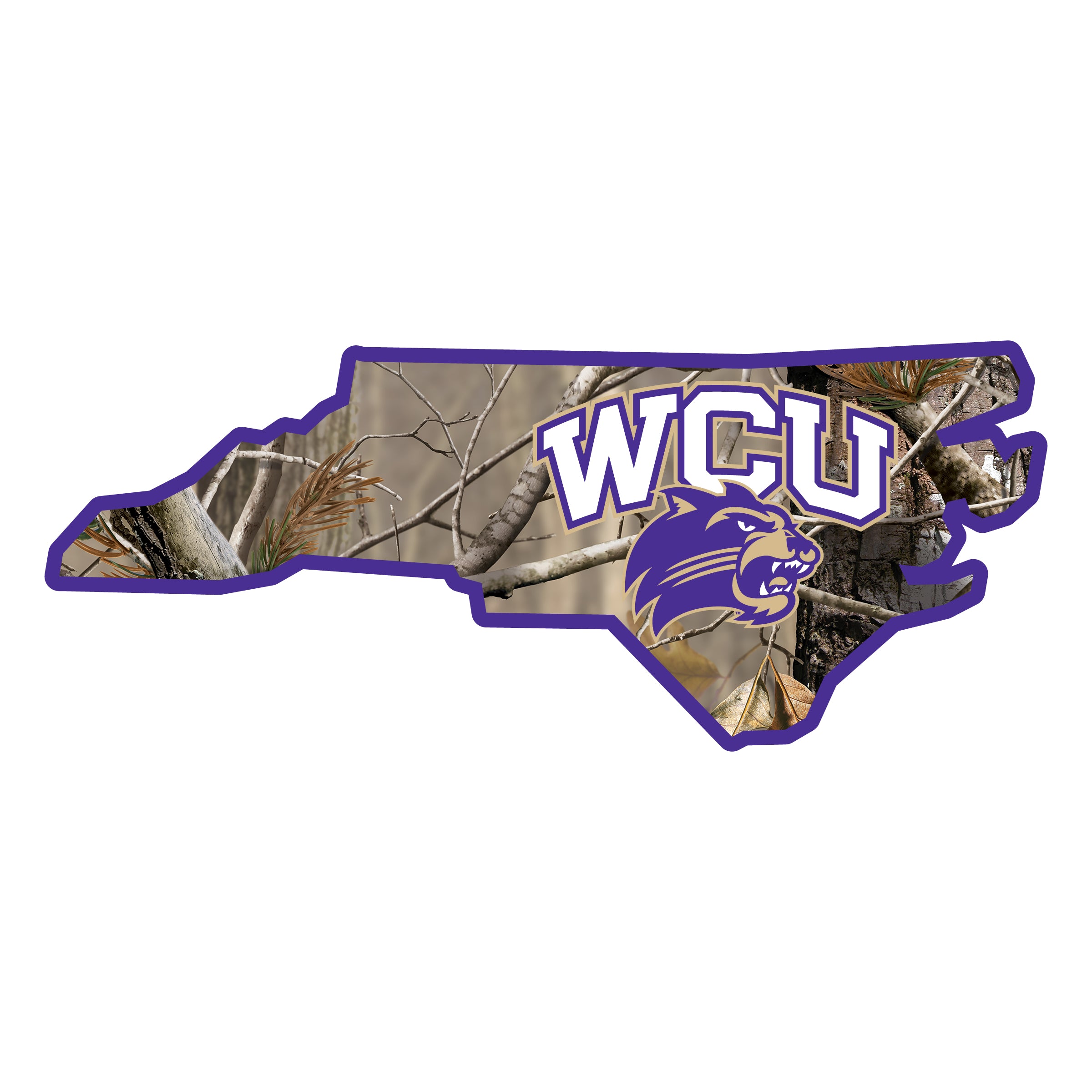 Western Carolina University Realtree Camouflage Vinyl Sticker/Magnet ...