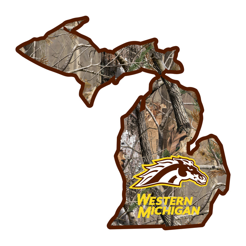 Western Michigan University Realtree Camouflage Vinyl Sticker/Magnet - Officially Licensed