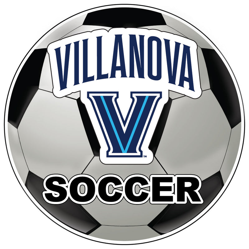 Villanova Wildcats 4-Inch Soccer Vinyl Decal Officially Licensed Collegiate Product 