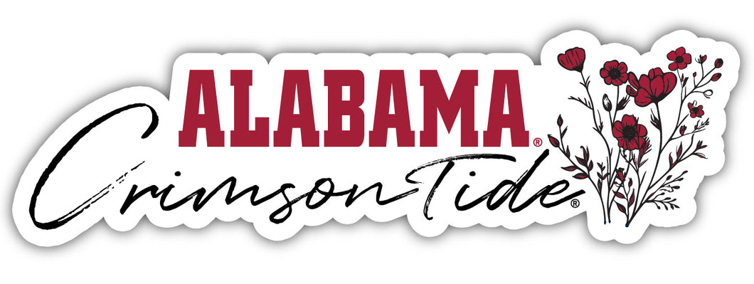 Alabama Crimson Tide Script Floral Sticker/Magnet - Officially Licensed School Pride Decor 