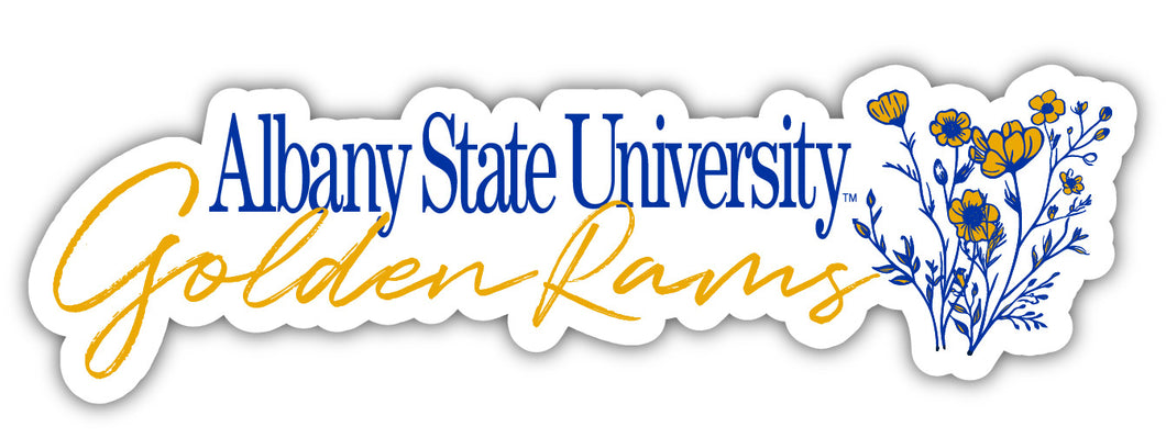 Albany State University Script Floral Sticker/Magnet - Officially Licensed School Pride Decor 