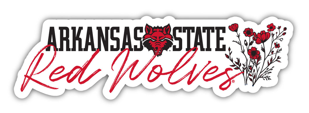 Arkansas State Script Floral Sticker/Magnet - Officially Licensed School Pride Decor 