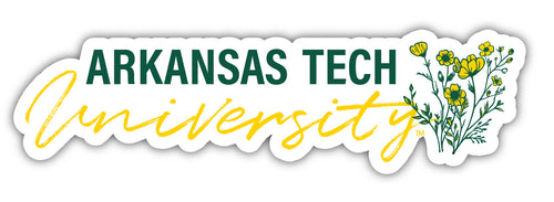 Arkansas Tech University Script Floral Sticker/Magnet - Officially Licensed School Pride Decor 