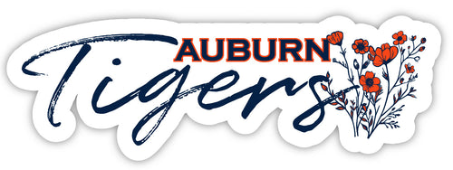 Auburn Tigers Script Floral Sticker/Magnet - Officially Licensed School Pride Decor 