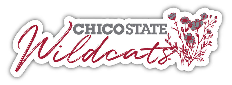 California State University, Chico Script Floral Sticker/Magnet - Officially Licensed School Pride Decor 