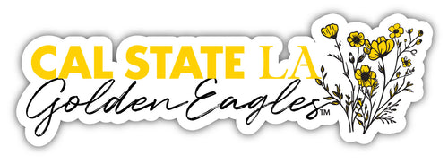 California State University Los Angeles Script Floral Sticker/Magnet - Officially Licensed School Pride Decor 