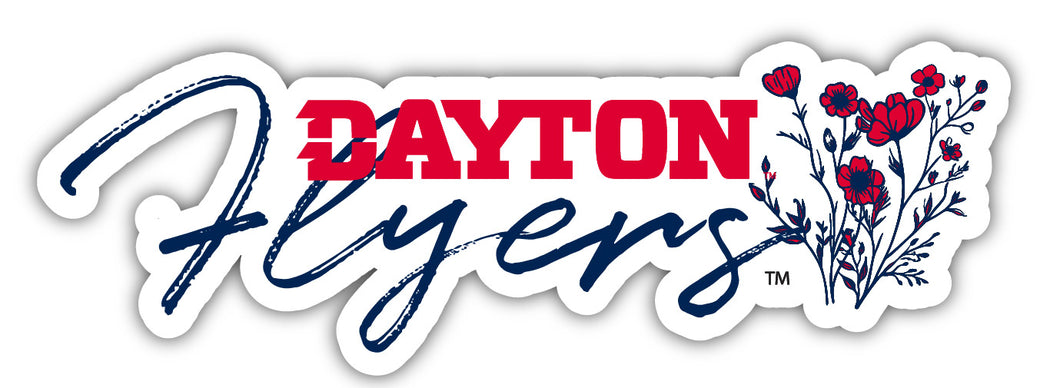 Dayton Flyers Script Floral Sticker/Magnet - Officially Licensed School Pride Decor 