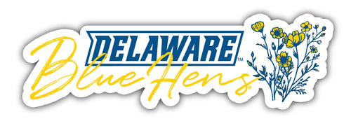 Delaware Blue Hens Script Floral Sticker/Magnet - Officially Licensed School Pride Decor 