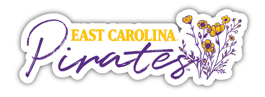 East Carolina Pirates Script Floral Sticker/Magnet - Officially Licensed School Pride Decor 