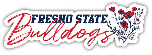 Fresno State Bulldogs Script Floral Sticker/Magnet - Officially Licensed School Pride Decor 