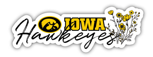 Iowa Hawkeyes Script Floral Sticker/Magnet - Officially Licensed School Pride Decor 