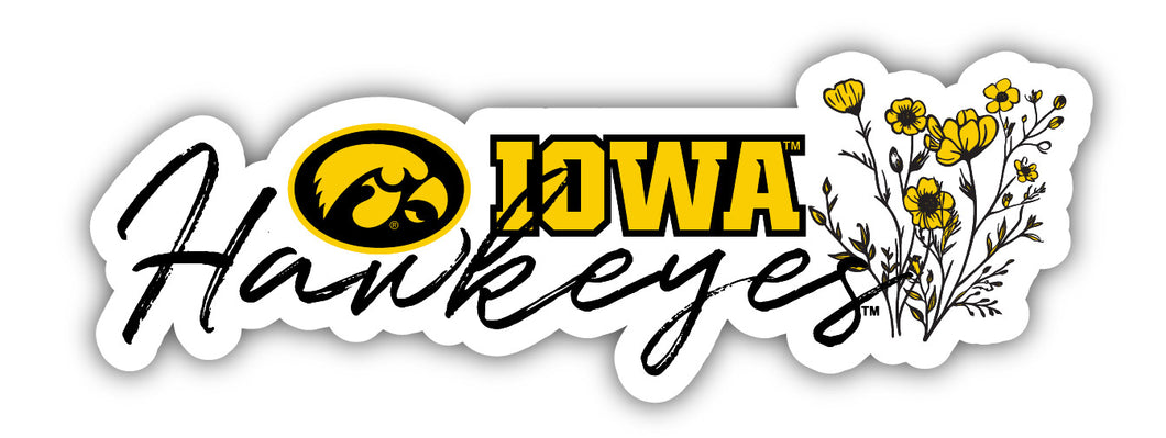Iowa Hawkeyes Script Floral Sticker/Magnet - Officially Licensed School Pride Decor 
