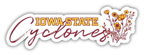 Iowa State Cyclones Script Floral Sticker/Magnet - Officially Licensed School Pride Decor 