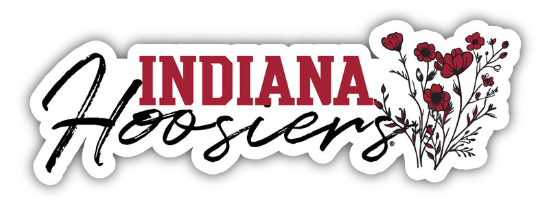 Indiana Hoosiers Script Floral Sticker/Magnet - Officially Licensed School Pride Decor 