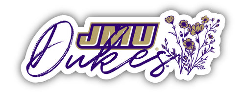 James Madison Dukes Script Floral Sticker/Magnet - Officially Licensed School Pride Decor 