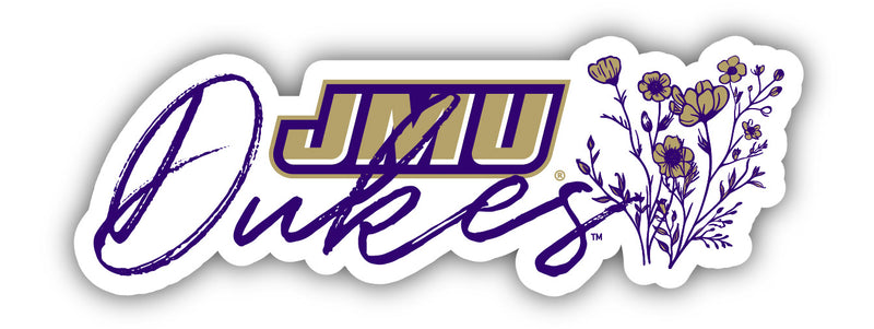 James Madison Dukes Script Floral Sticker/Magnet - Officially Licensed School Pride Decor 