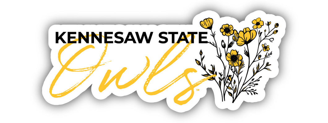 Kennesaw State University Script Floral Sticker/Magnet - Officially Licensed School Pride Decor 