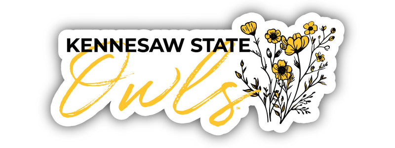 Kennesaw State University Script Floral Sticker/Magnet - Officially Licensed School Pride Decor 