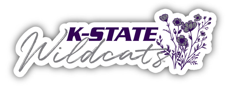 Kansas State Wildcats Script Floral Sticker/Magnet - Officially Licensed School Pride Decor 
