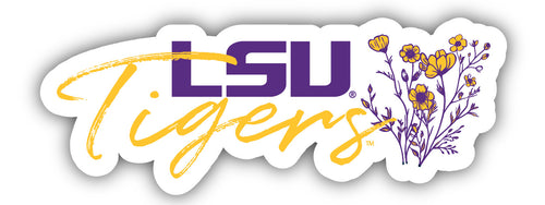 LSU Tigers Script Floral Sticker/Magnet - Officially Licensed School Pride Decor 