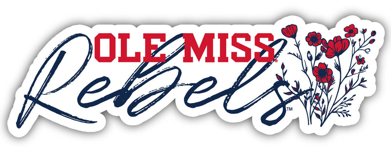 Mississippi Rebels "Ole Miss" Script Floral Sticker/Magnet - Officially Licensed School Pride Decor 