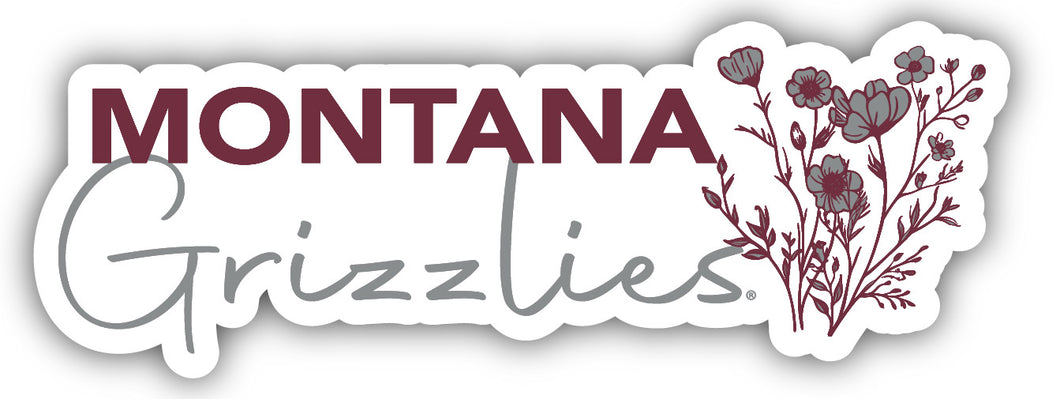 Montana University Script Floral Sticker/Magnet - Officially Licensed School Pride Decor 