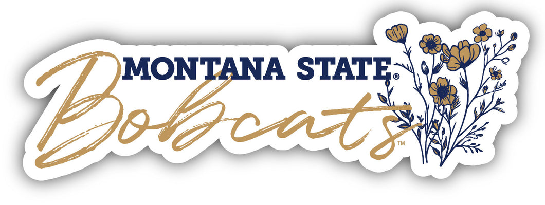 Montana State Bobcats Script Floral Sticker/Magnet - Officially Licensed School Pride Decor 