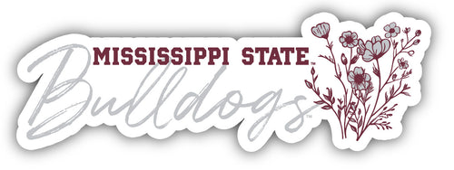 Mississippi State Bulldogs Script Floral Sticker/Magnet - Officially Licensed School Pride Decor 
