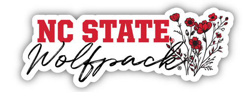 NC State Wolfpack Script Floral Sticker/Magnet - Officially Licensed School Pride Decor 