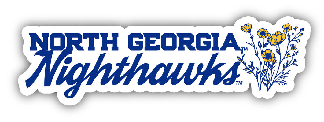 North Georgia Nighthawks Script Floral Sticker/Magnet - Officially Licensed School Pride Decor 