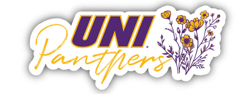 Northern Iowa Panthers Script Floral Sticker/Magnet - Officially Licensed School Pride Decor 