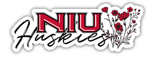 Northern Illinois Huskies Script Floral Sticker/Magnet - Officially Licensed School Pride Decor 